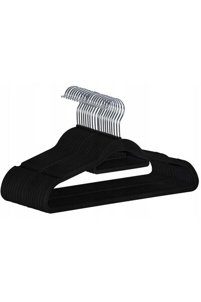 EBA Umerase haine acoperite cu catifea, 20 bucati, Grosime 0, 6 cm, Carlig ro...