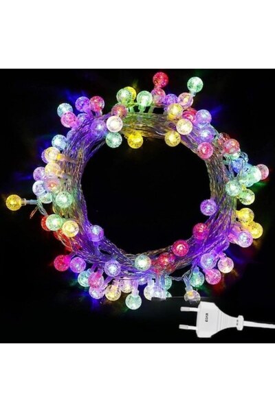 OEM Șir luminos decorativ cu globuri de cristal multicolore, 10 m, 120 LED-ur...