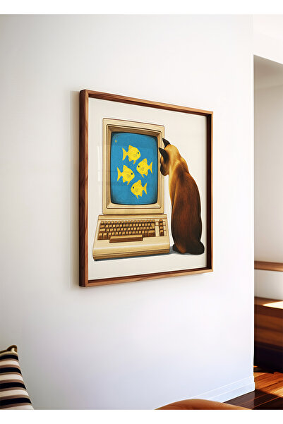 ARTHOUSECOLLECTIVE Curious Cat – Poster pătrat - Poster fără cadru în dimensi...