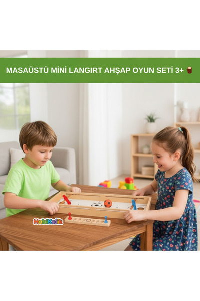 Art Tone ⚽ MASAÜSTÜ MİNİ LANGIRT AHŞAP OYUN SETİ 3+ 🪵