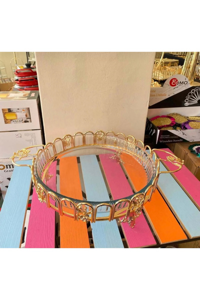 İmren Collection Luxury Borcam Sunumluk Large Size Gold Color