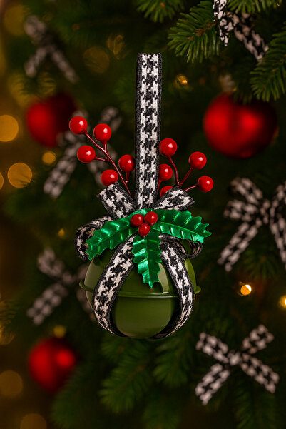 OEM Decorative Christmas bell, for the tree, with hanging ribbon, 7 cm