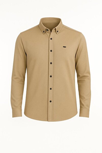 FABİO CASSANİ Cafes Long Sleeve Slim Fit Men's Shirt - 7434