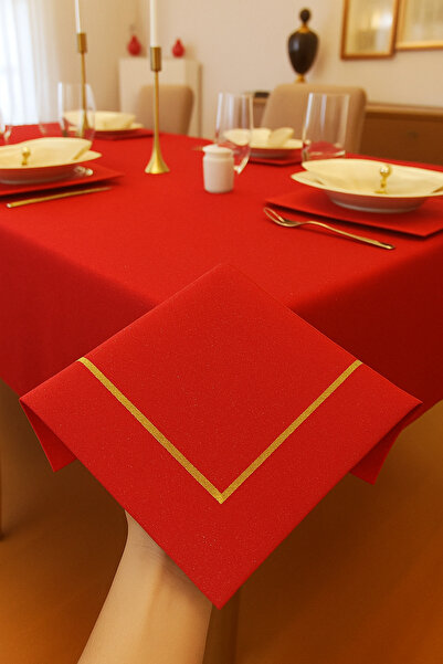Meral Kurşun Collection Dowry Piko Wrap Detailed Worry-Free Tablecloth Silver...