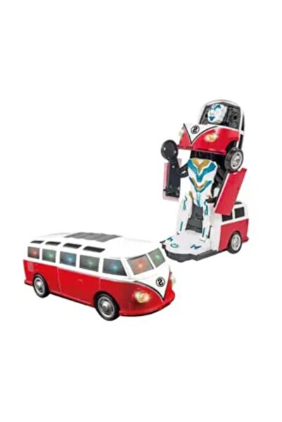 OEM Autobuz retro Transformers Robot, cu sunete si lumini, 22 cm, 3ani