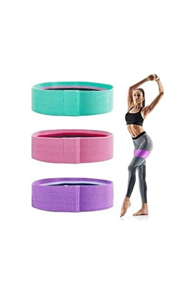 EBA Set of 3 elastic bands for fitness, eBA®, 3 resistance levels, bag included