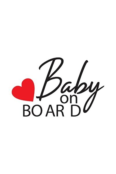 Oracal 651 Car sticker for rear window, trunk, window, Baby on board, Black-Red, 20 x 13 cm