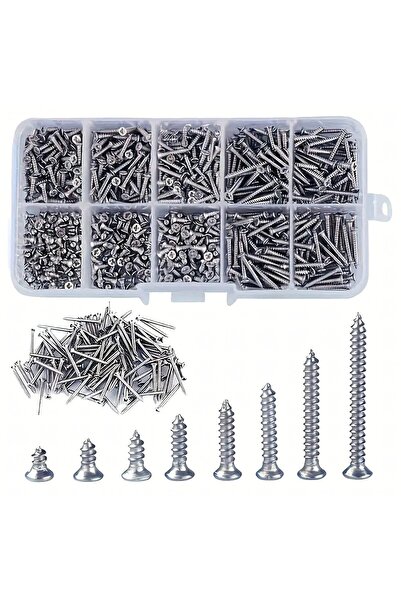 EBA Set 800 suruburi universale M2 eBA® – otel carbon nichelat, cap cruce, 8 ...