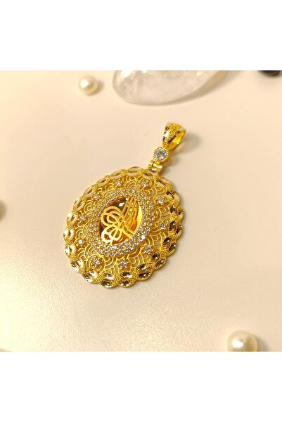 Altınofisi Oval Tuğralı Kolye 14 Ayar Altın HD VİDEOLU