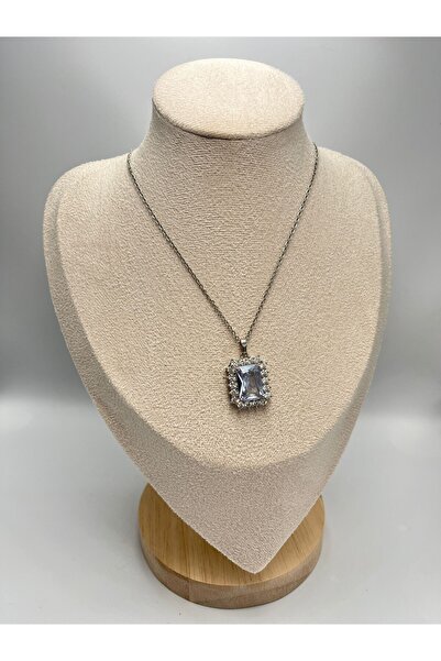 MyladyAccessoriess قلادة حجر الباجيت (فولاذ)