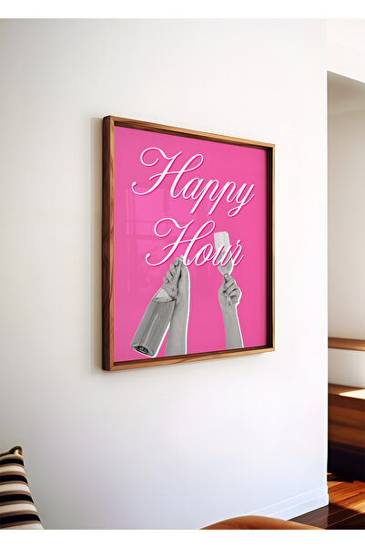 ARTHOUSECOLLECTIVE Happy Hour – Poster pătrat - Poster fără cadru în dimensiu...