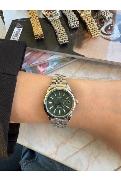 HNF LONDON Aurora Green Steel Women's Watch