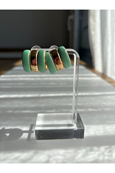 BERFACCESSORIES Turquoise and Gold Earrings