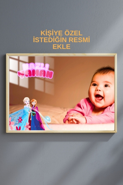 Kişiye Özel Doğum Günü Çerçeveli Metal Poster Tablo