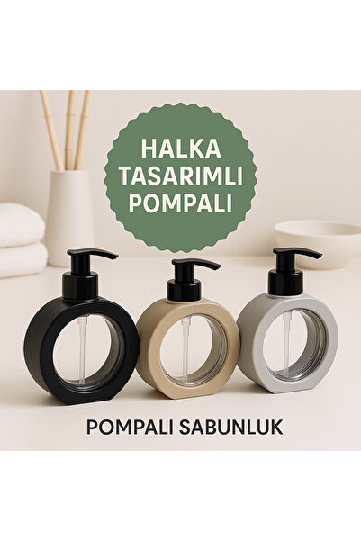 DİYA3 350 ml SIVI SABUNLUK 1 ADET GRİ RENK BÜYÜK BOY MODERN TASARIM DEKORATİF...