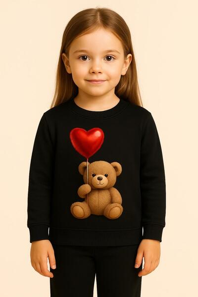 playwear Σετ φούτερ και φόρμα με σχέδιο αρκουδάκι που κρατάει καρδιά, για ηλι...