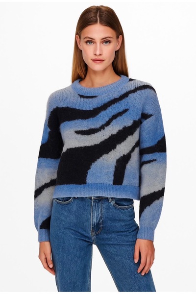 MUTLUDÜNYAM Batik Patterned Belt-Length Soft Knit Sweater