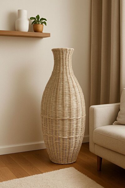 ATELİERNİSAN RATTAN / BAMBU UZUN YER VAZOSU
