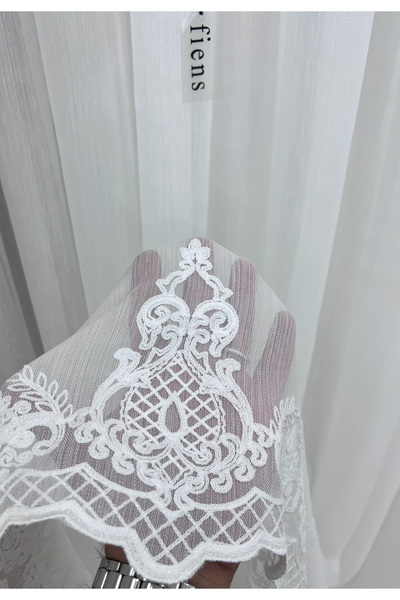 FİENS AVİZLİNEVEYS BAMBU ETEK GÜPÜRLÜ MODERN TÜL PERDE 1/3 Sık Pileli|Ütü İstemez En Çok Satılan