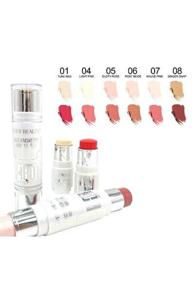 EVER BEAUTY Ultra HD Blusher Face Architect Highlighter Pack of 6 - Double-Sided Matte & Shimmer Duo