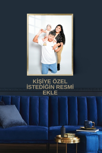 Kişiye Özel Aile Çerçeveli Metal Poster Tablo