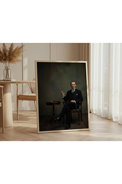 Creatick Design Mustafa Kemal Atatürk Ahşap Çerçeveli Tablo - Öğretmenler Gün...