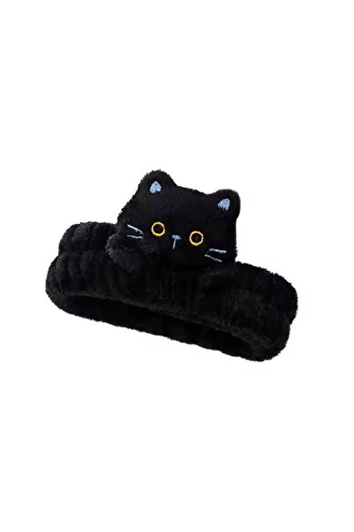 Madam Nora Pelüş Kedi Figürlü Spa Makyaj Bandı – Sevimli Yumuşak Kadın Saç Ba...