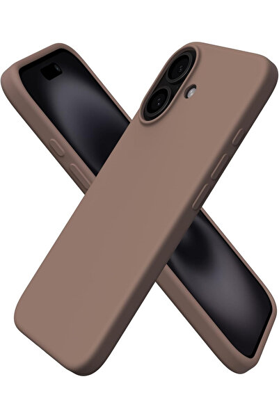 KVK PRİVACY Apple iPhone 17 Compatible – Brown Launch Liquid Silicone Case, Shockproof Cover