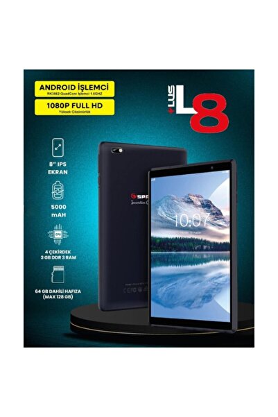 Epilons 8" IPS Ekran 4 Çekirdek 3GB/64GB Tablet Pc
