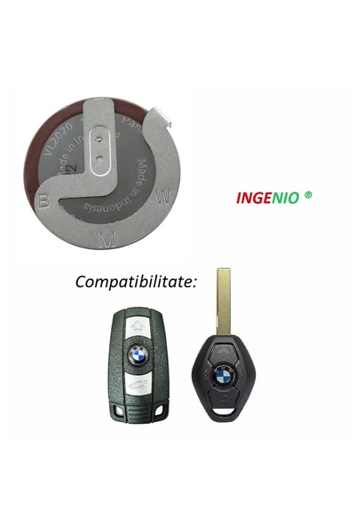 INGENIO Acumulator Panasonic VL2020 (INGENIO) pentru cheie BMW - Pini vertica...