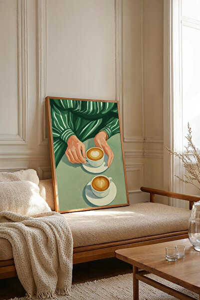 Dekorsiahome Tek Parça Ahşap Çerçeveli Oturma Odası Salon Mutfak Tablosu TK1921