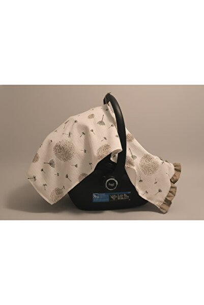 HALZEY Puset Örtüsü 4 Mevsimlik Pike Kumaş, Çıtçıtlı Fırfırlı