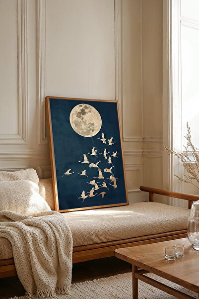 Dekorsiahome Tek Parça Ahşap Çerçeveli Oturma Odası Salon Mutfak Tablosu TK2006