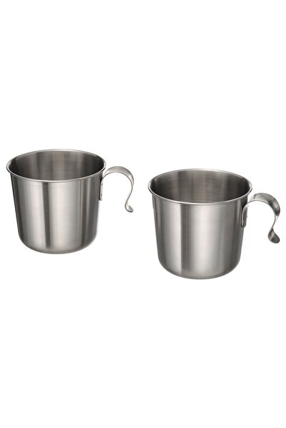 IKEA GRILLTIDER Mug, stainless steel, 33 cl