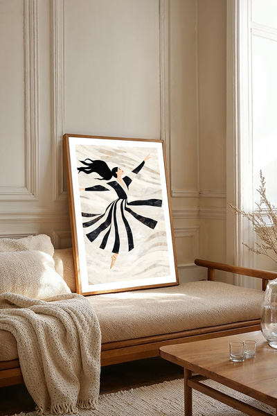 Dekorsiahome Tek Parça Ahşap Çerçeveli Oturma Odası Salon Mutfak Tablosu TK2048