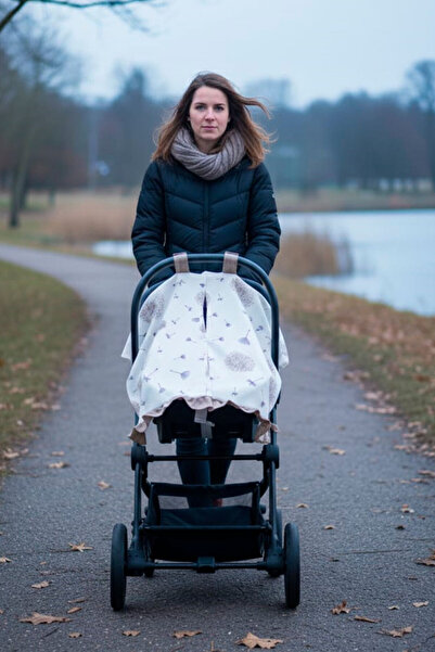 HALZEY Puset Örtüsü 4 Mevsimlik Pike Kumaş, Çıtçıtlı Fırfırlı