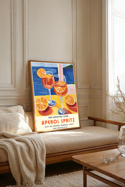 Dekorsiahome Tek Parça Ahşap Çerçeveli Oturma Odası Salon Mutfak Tablosu TK1980