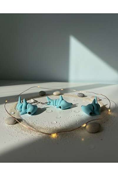 Nycruin3D قطعتان من سلسلة مفاتيح سمكة القرش المتحركة - زينة للحقائب، إكسسوار،...