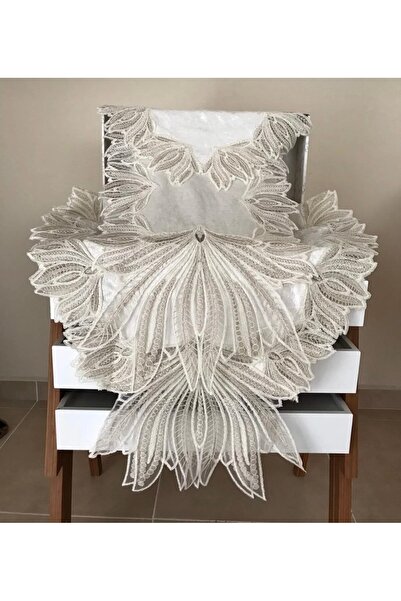 Madamca Haris Velvet French Lace 5-Piece Runner Set Living Room Set Tablecloth Set