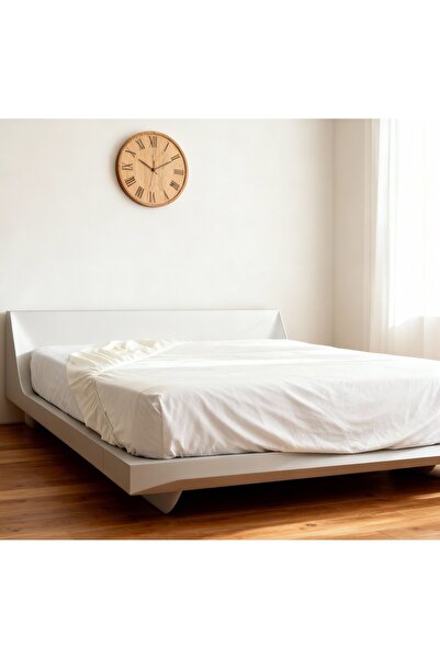 Madame Coco Manon Double Size 100% Cotton Ranforce Fitted Sheet - Ecru