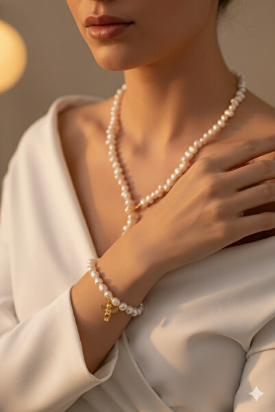 Luvlerry Angel Doğal İnci Takı Seti