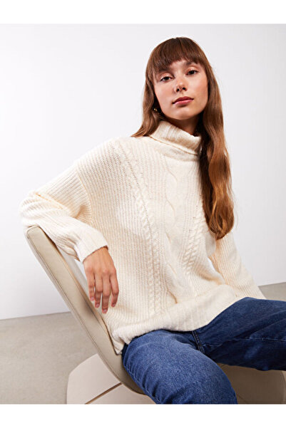 LC Waikiki Μακρυμάνικο γυναικείο πλεκτό πουλόβερ με αυτοσχεδιασμό