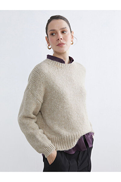 LC Waikiki طاقم الرقبة سترة تريكو المرأة