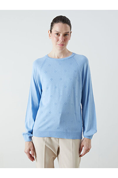 LC Waikiki Pulover tricotat pentru femei cu decolteu rotund cu flori