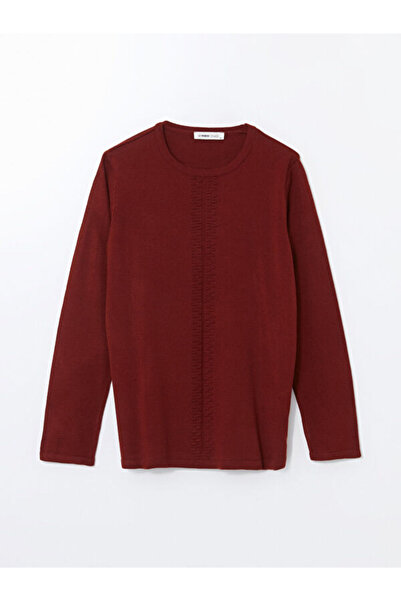 LC Waikiki Crew Neck Textured Women's Knitwear Sweater