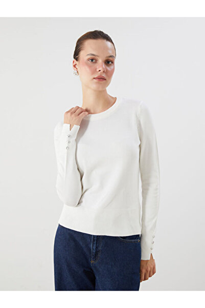 LC Waikiki طاقم الرقبة سترة تريكو المرأة