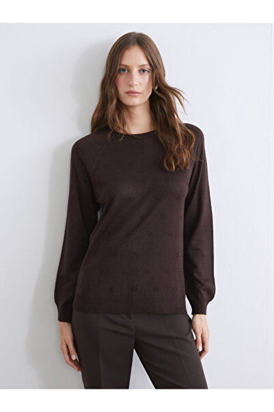 LC Waikiki طاقم الرقبة الأزهار المرأة سترة تريكو