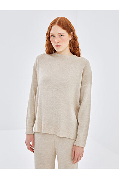 LC Waikiki طاقم الرقبة سترة تريكو المرأة