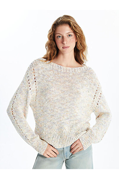 LC Waikiki Boat Neck Openwork Women's Knitwear Sweater