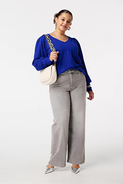 FOR ESRA BIG TREND Γυναικεία μπλούζα με μακρύ μανίκι με μαλακή υφή, με μανίκια με μαλακή υφή, με μαλακή υφή